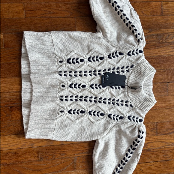 Rails Addy Sweater Oatmeal Navy Cables Size M - Picture 6 of 10